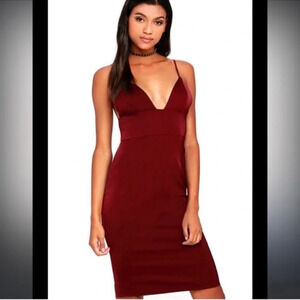NBD Heatwave Burgundy Mini Sleeveless Dress Size M